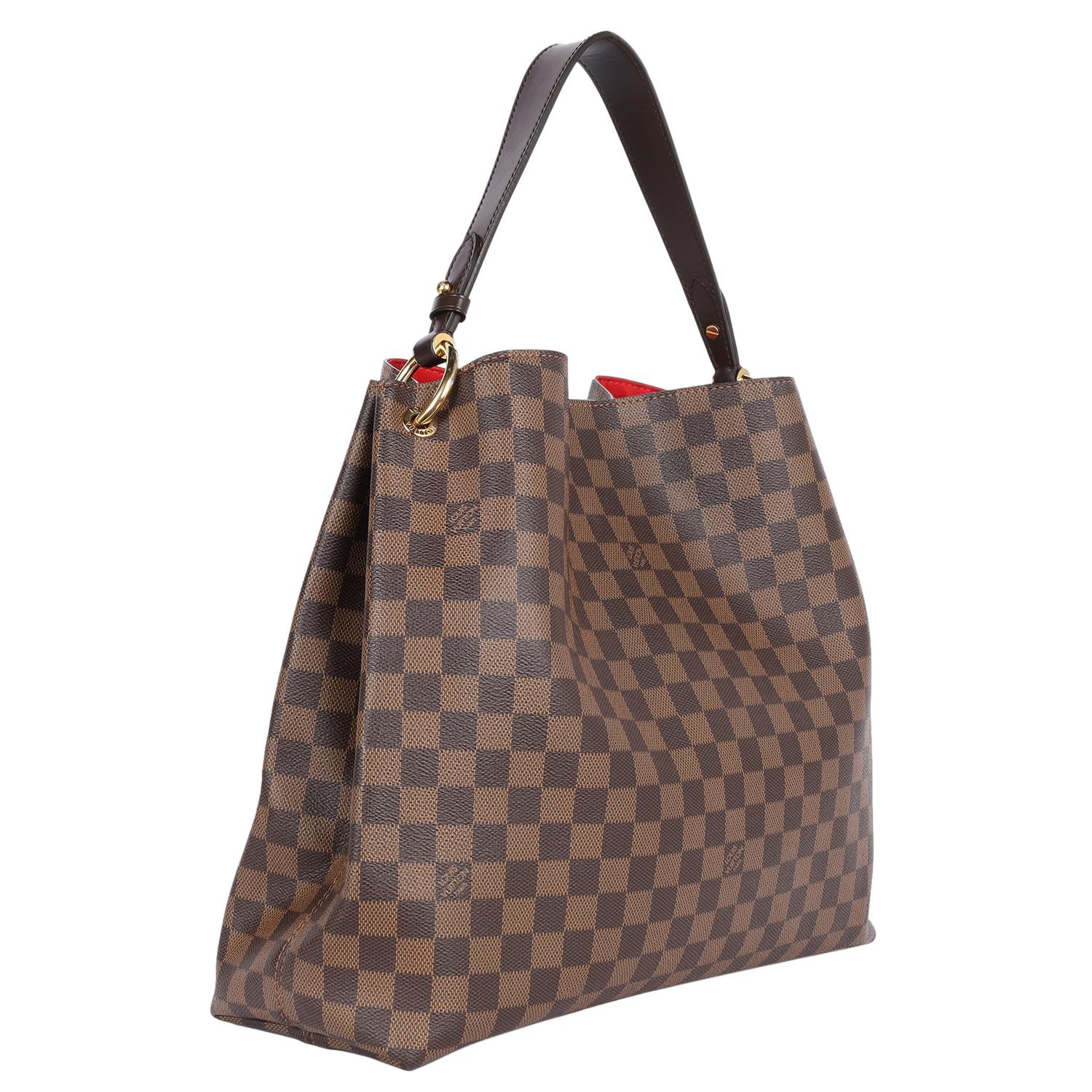 LOUIS VUITTON Damier Ebene Gracioso MM Marrón en venta 2