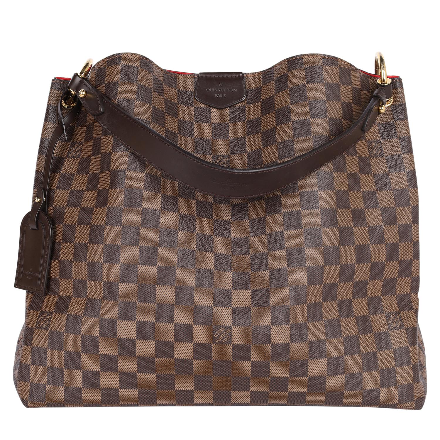 LOUIS VUITTON Damier Ebene Gracioso MM Marrón en venta 4