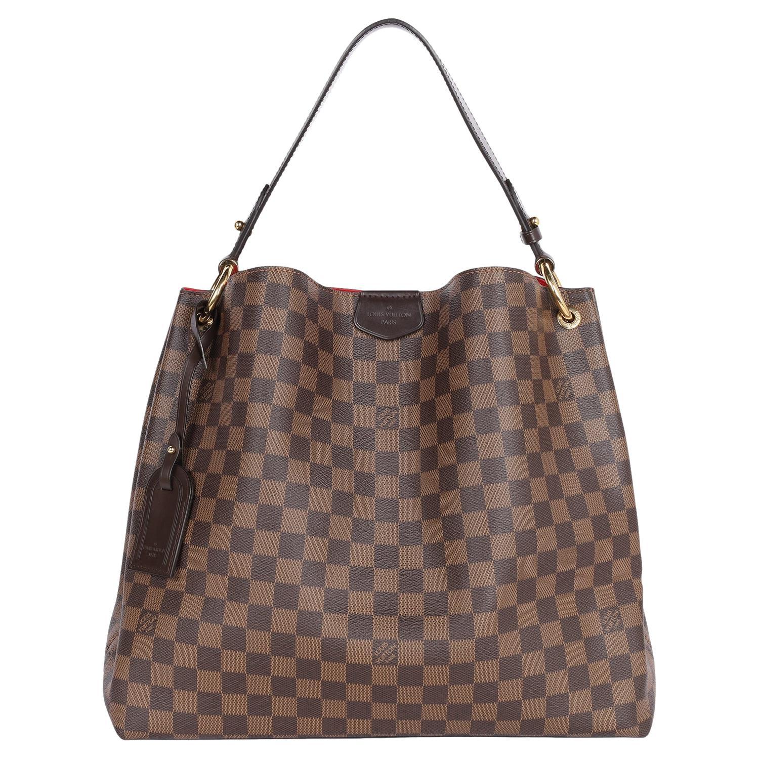 LOUIS VUITTON Damier Ebene Gracioso MM Marrón en venta
