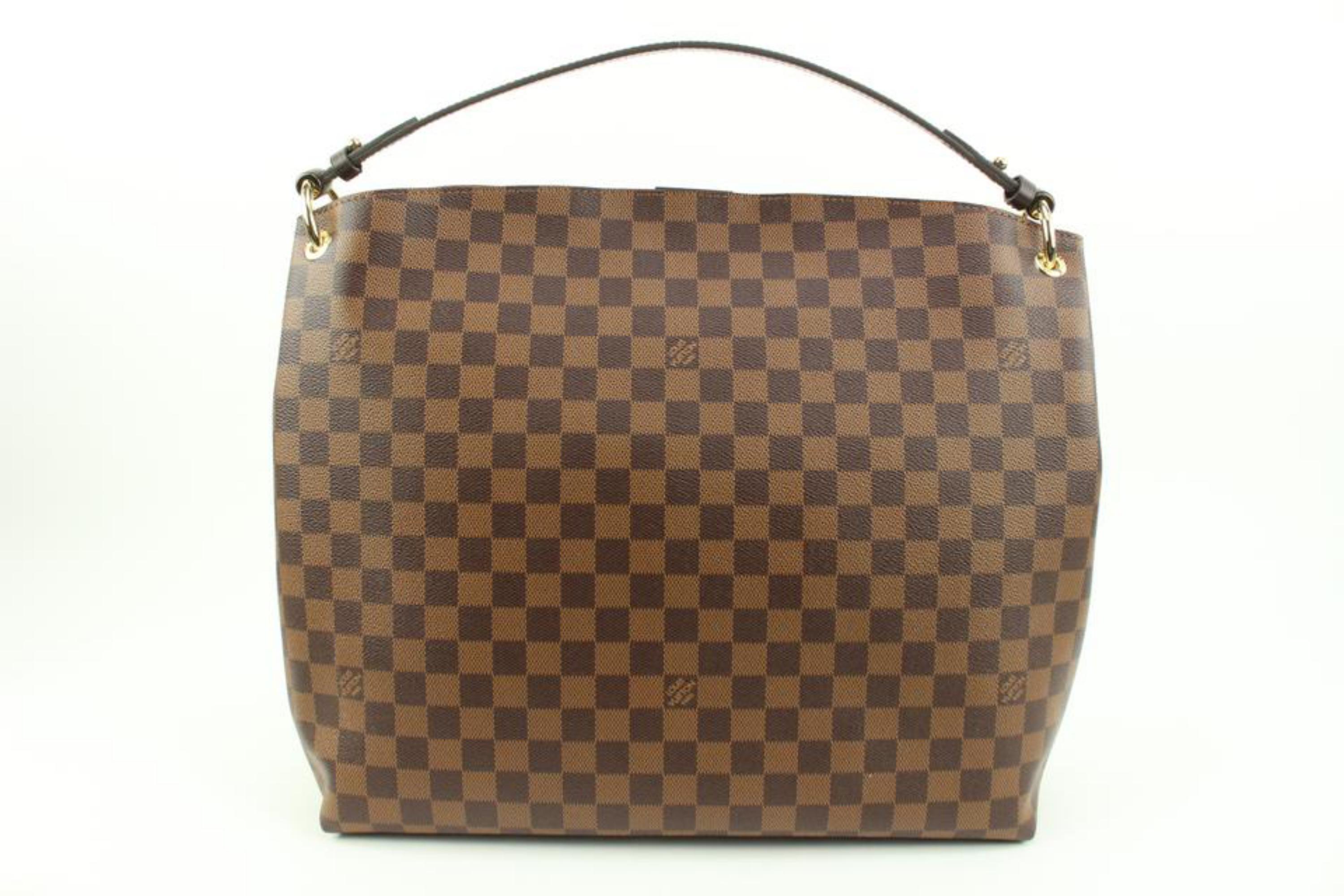 Brown Louis Vuitton Damier Ebene Graceful MM Hobo Bag 37lv217s