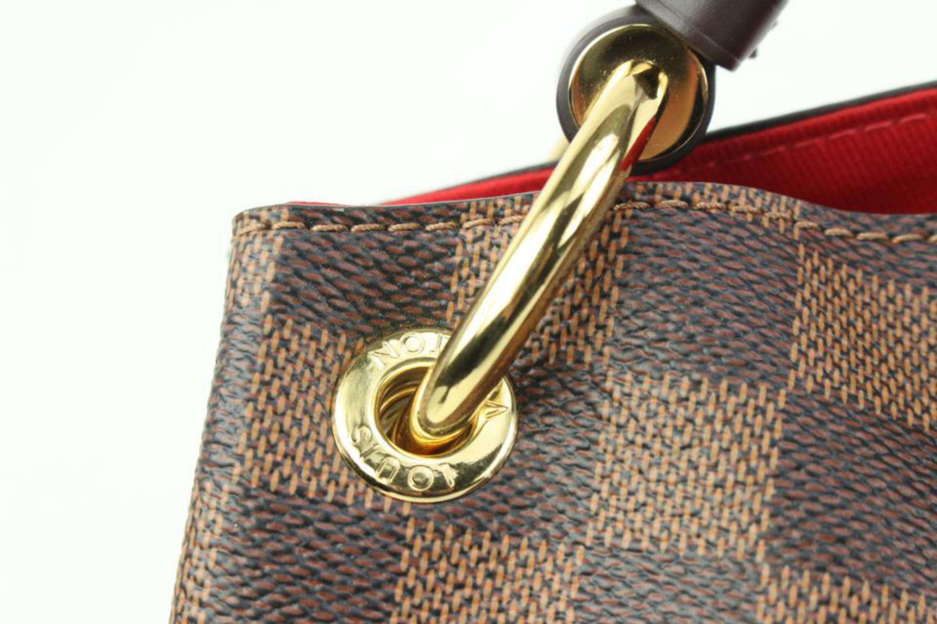 Louis Vuitton Damier Ebene Graceful MM Hobo Bag s330lk24 For Sale 6