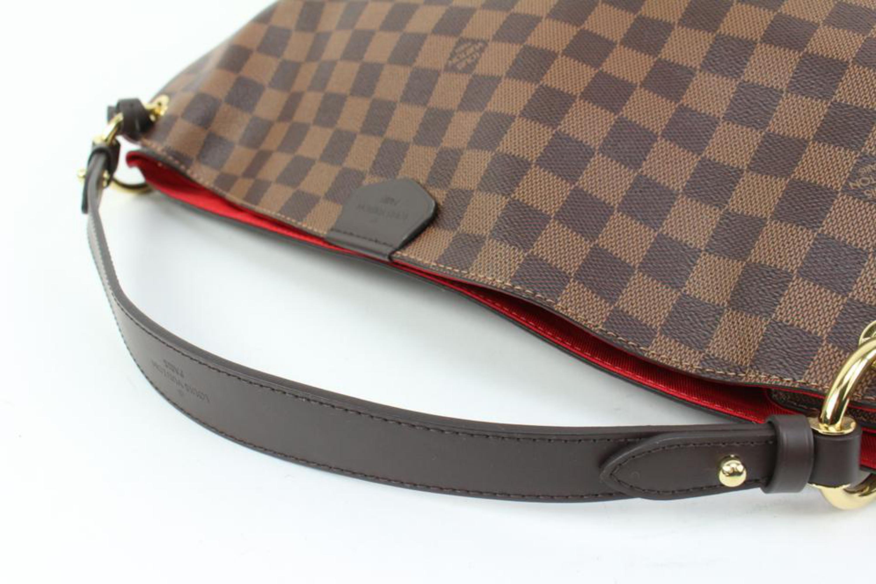 Louis Vuitton Damier Ebene Graceful MM Hobo Bag s330lk24 For Sale 1