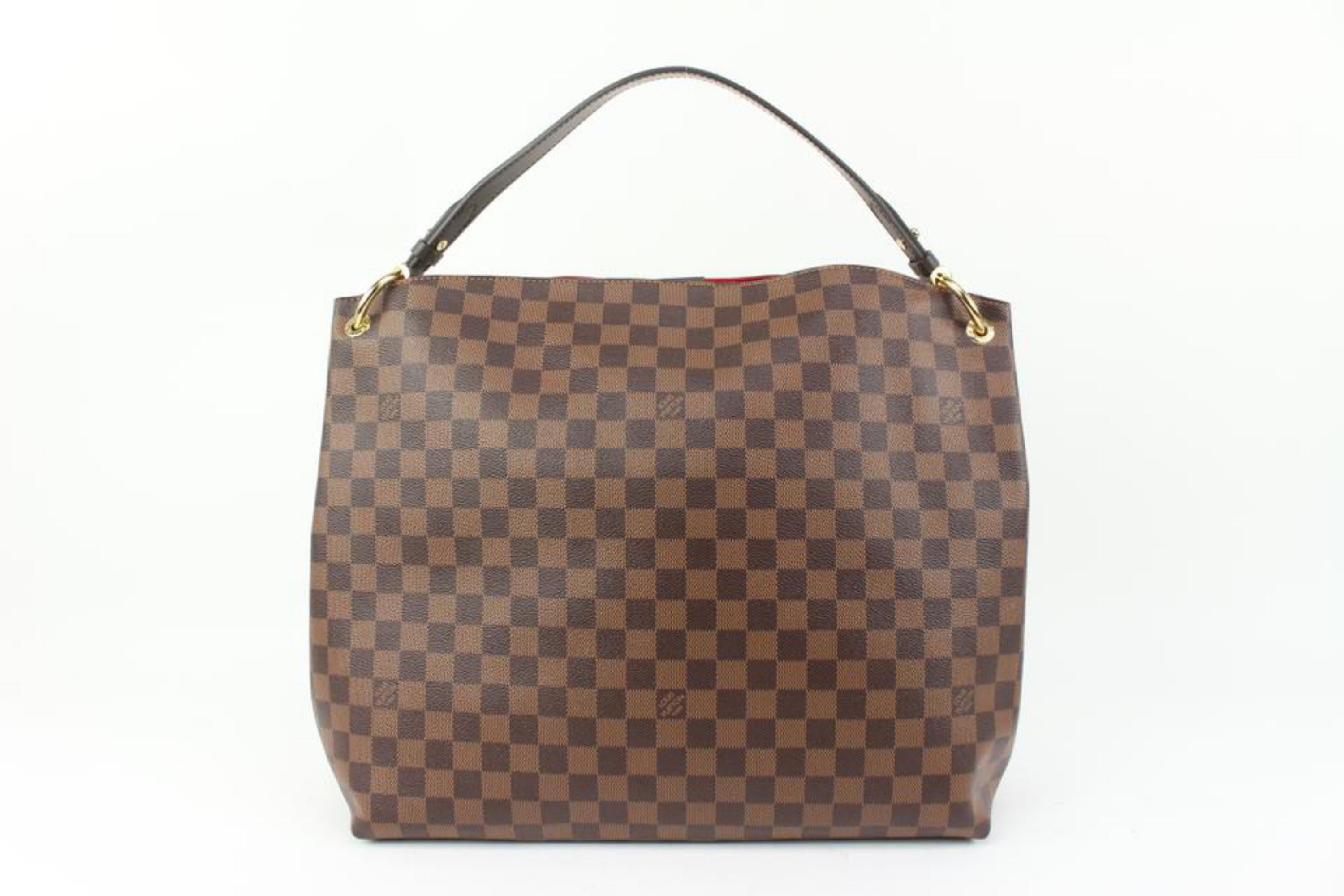 Louis Vuitton Damier Ebene Graceful MM Hobo Bag s330lk24 For Sale 2