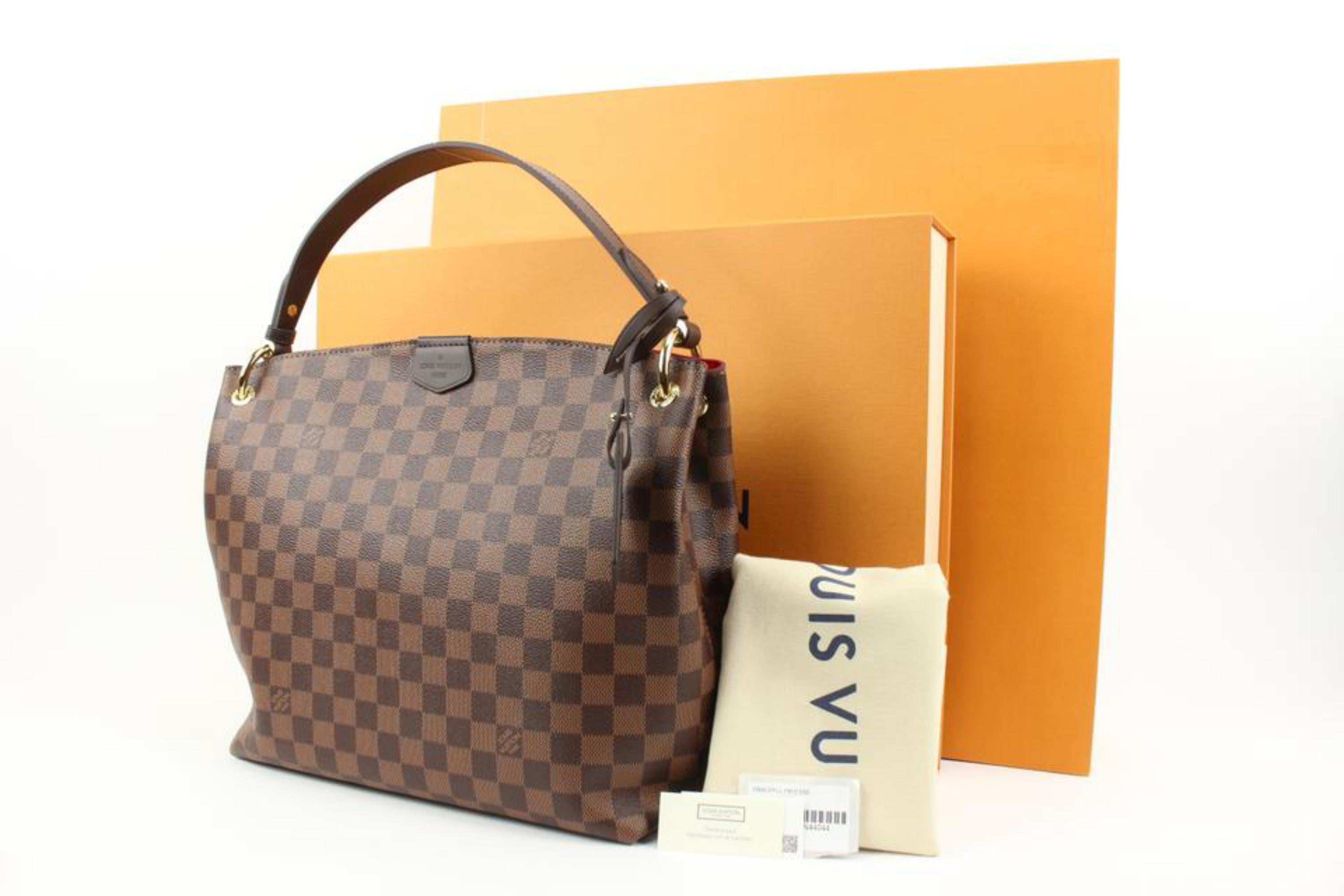 Louis Vuitton Damier Ebene Graceful PM Hobo Bag 30lv217s For Sale 4