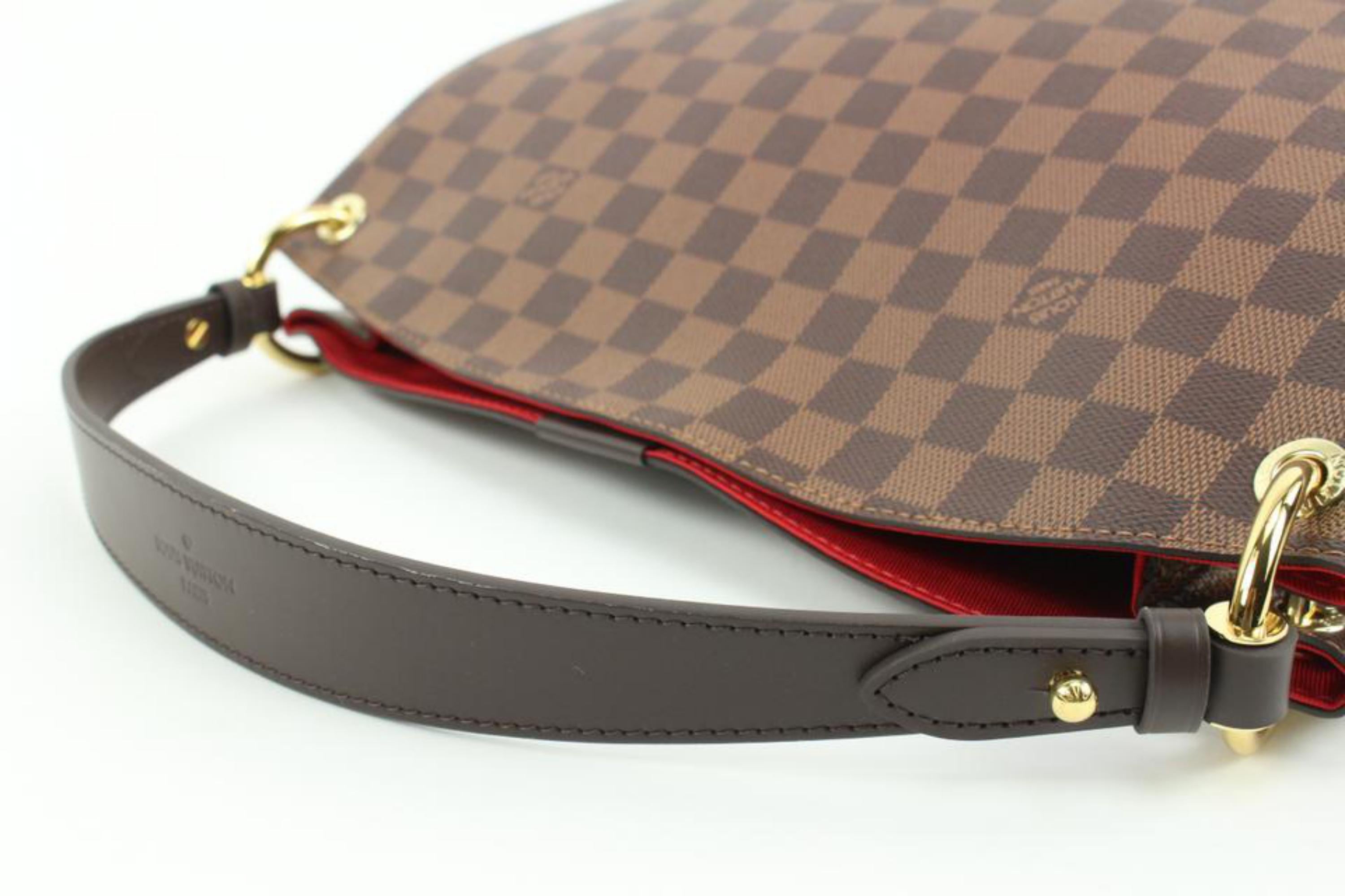 Women's Louis Vuitton Damier Ebene Graceful PM Hobo Bag 30lv217s For Sale