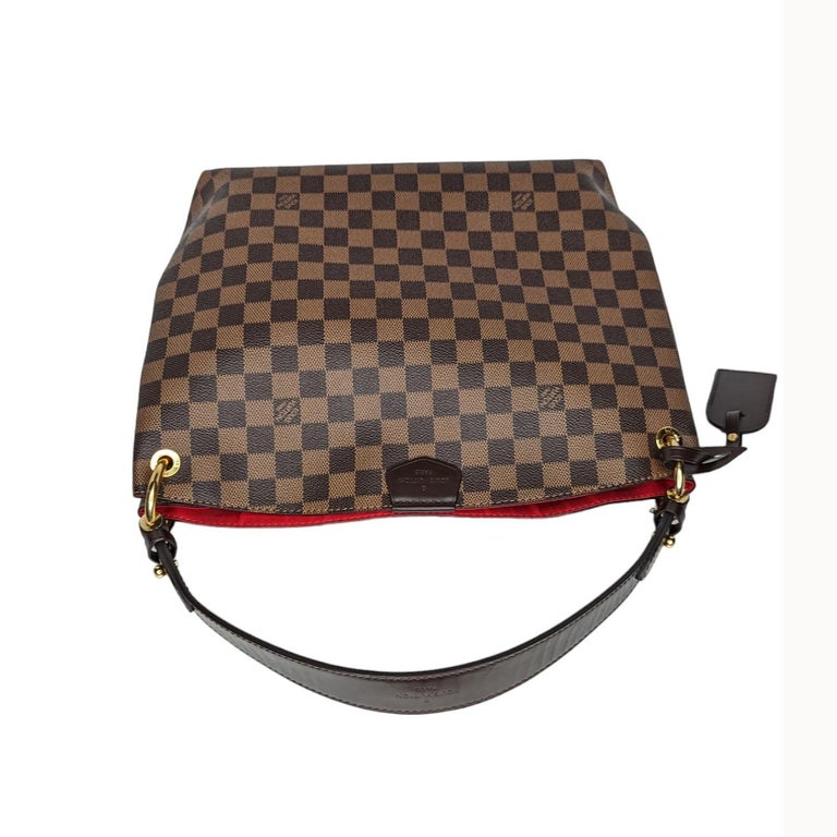 Louis Vuitton Graceful PM Damier Ebene Hobo Tote Bag W/added insert For  Sale at 1stDibs