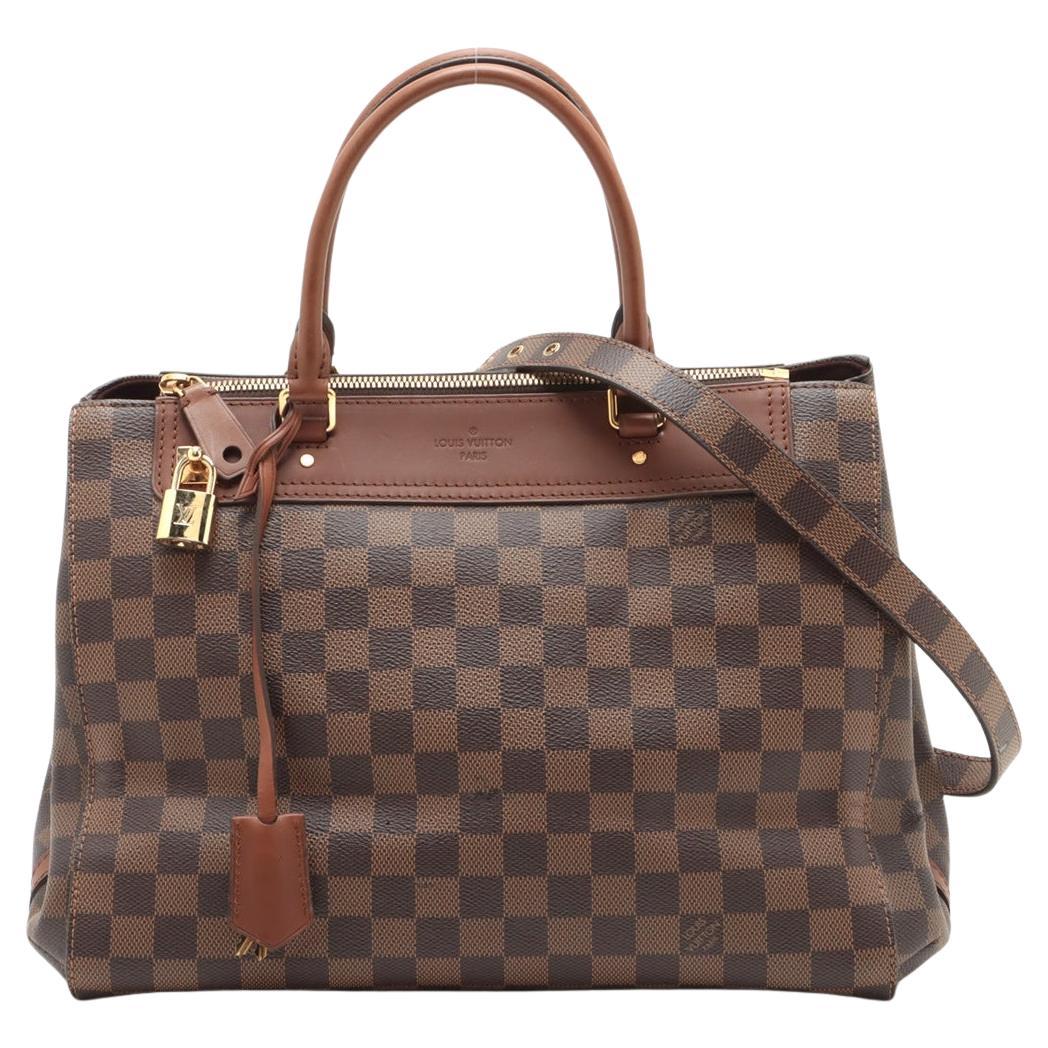 Louis Vuitton Damier Ebene Greenwich Two - Way Handbag For Sale