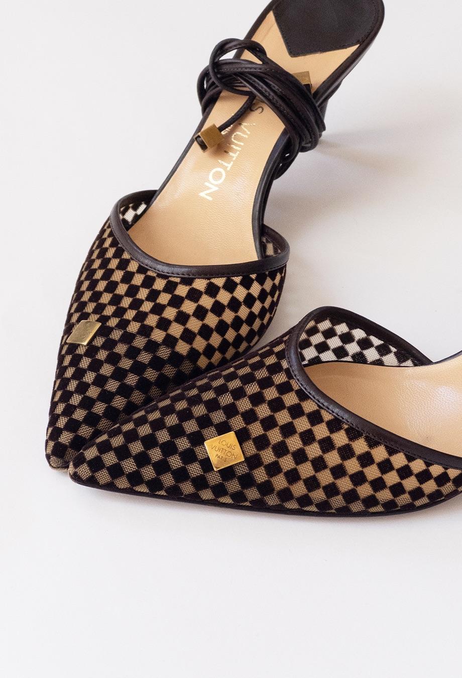 Louis Vuitton Damier Ebene Tacchi Sz 36.5 In condizioni discrete in vendita a Melbourne, VIC