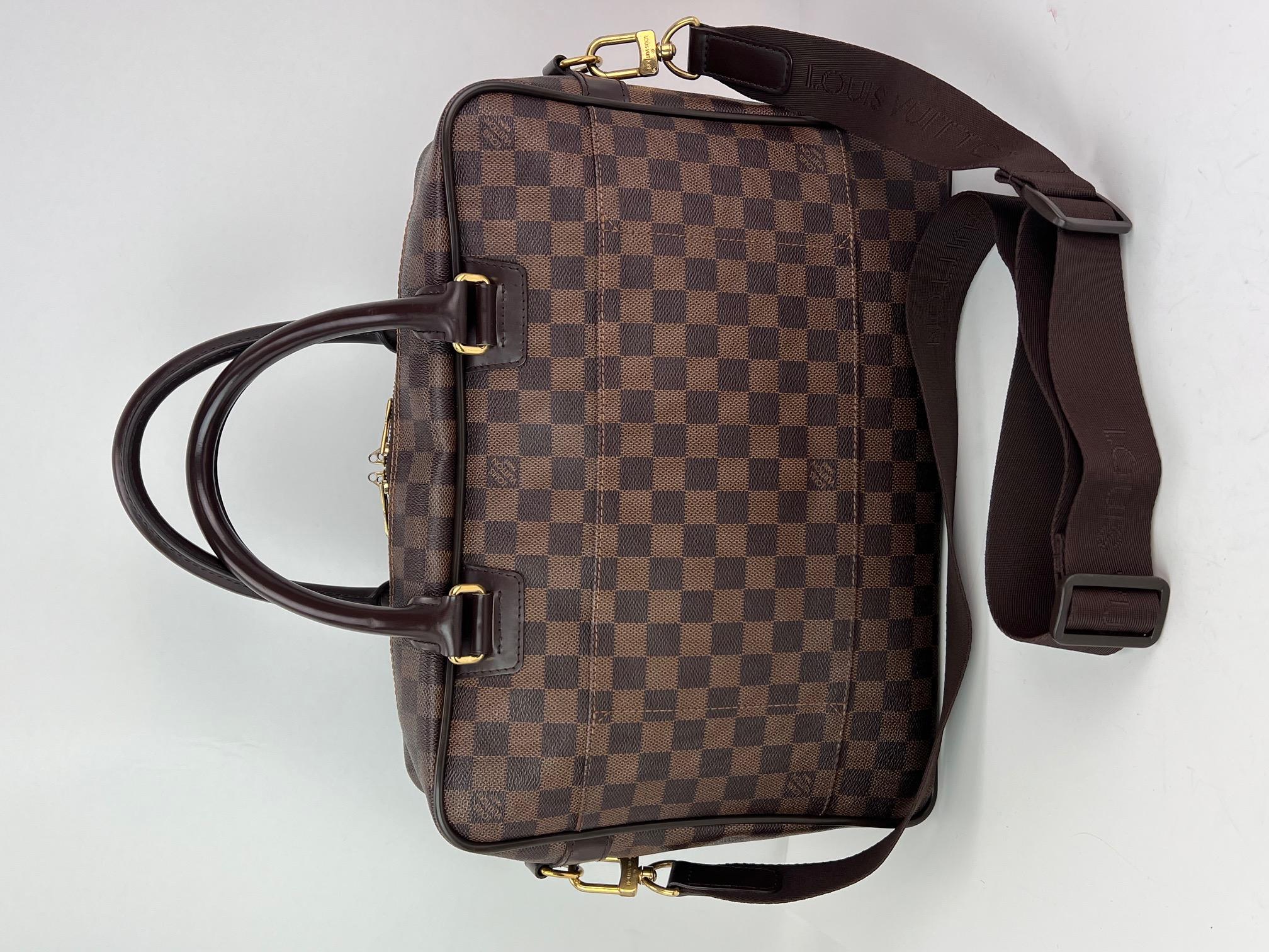 Louis Vuitton Damier Ebene Icare Weekender Briefcase Men's Bag For Sale 2