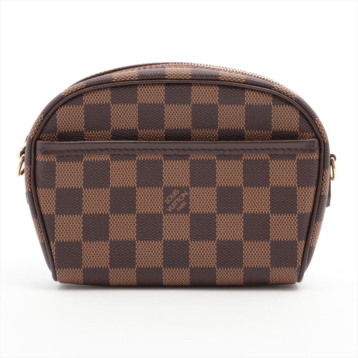 The Louis Vuitton Damier Ebene Ipanema Pochette is a stylish and versatile accessory from the renowned fashion house. The pochette features Louis Vuitton's signature Damier Ebene canvas, known for its durability and classic design. The Damier Ebene