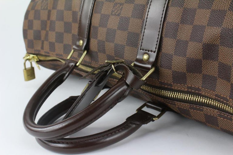 Louis Vuitton Damier Ebene Keepall 45 Boston Duffle Bag 1112lv53 For Sale 3