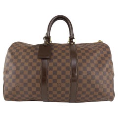 Louis Vuitton Damier Ebene Keepall 45 Boston Duffle Bag 1112lv53