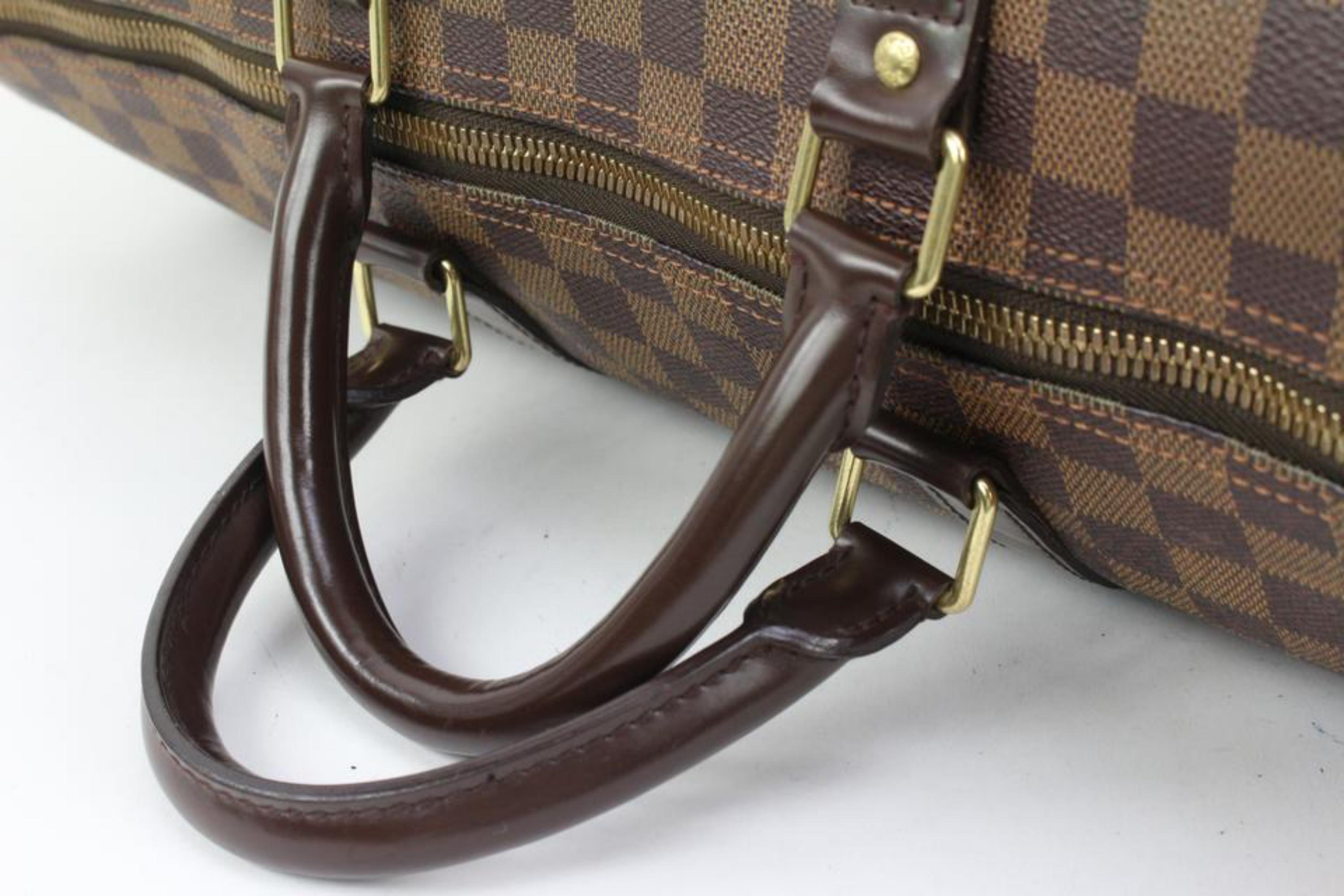 Louis Vuitton Damier Ebene Keepall 50 Boston Duffle Bag 66lk421s For Sale 1