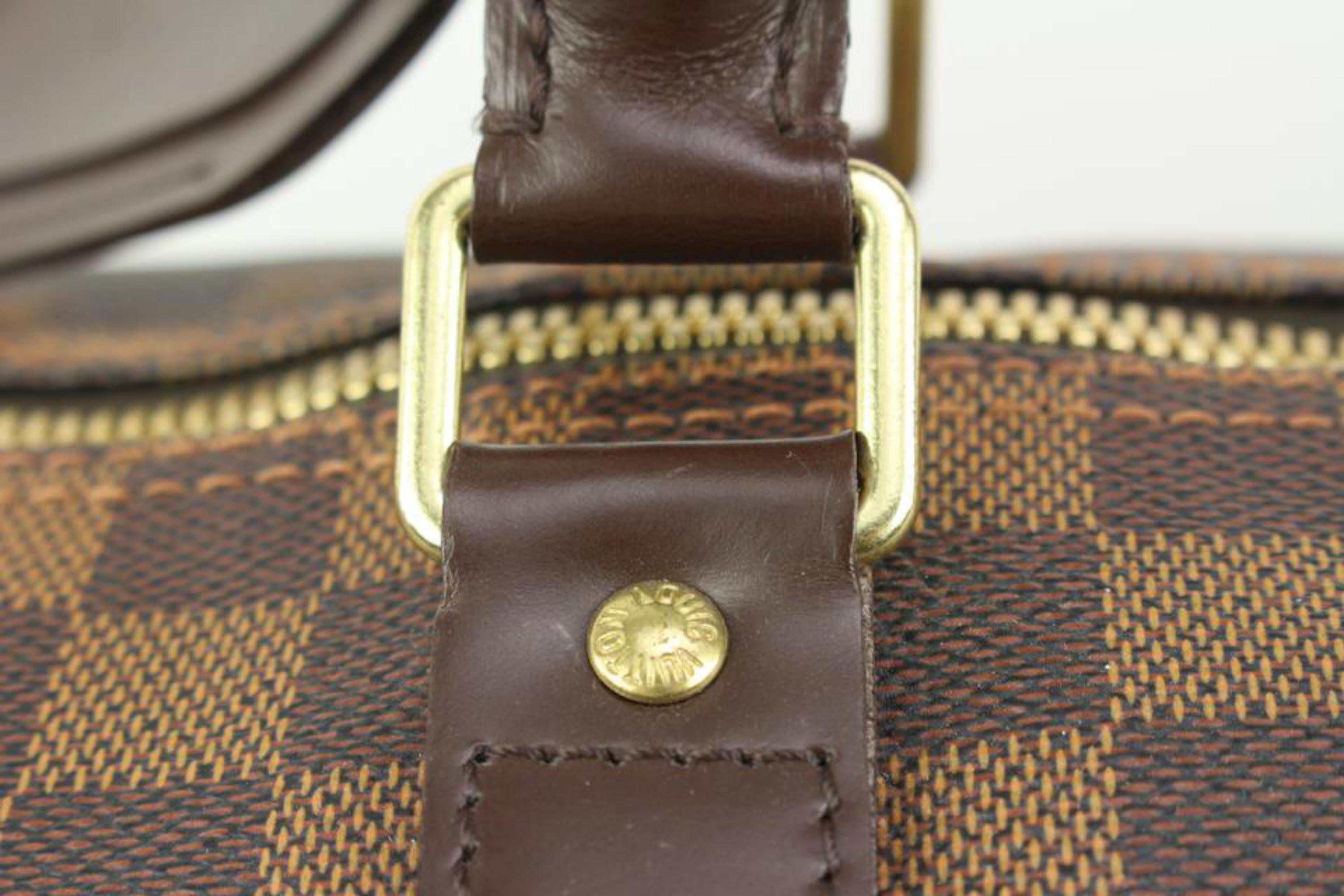 Louis Vuitton Damier Ebene Keepall 50 Boston Duffle Bag 78lz422s For Sale 2