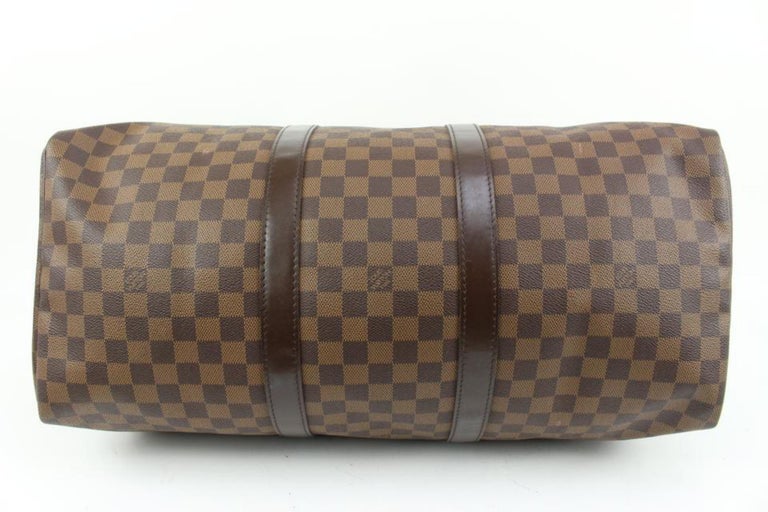 Louis Vuitton Monogram Keepall Bandouliere 60 Boston Duffle Bag with Strap  63lv4