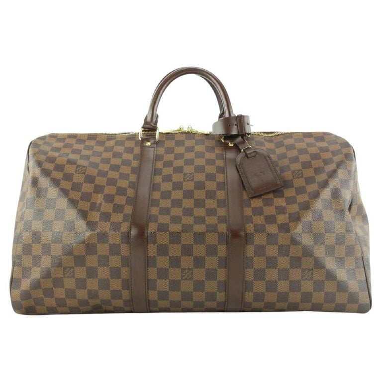 Louis Vuitton Damier Ebene Keepall 50 Duffle bag 366lvs225 For Sale at  1stDibs