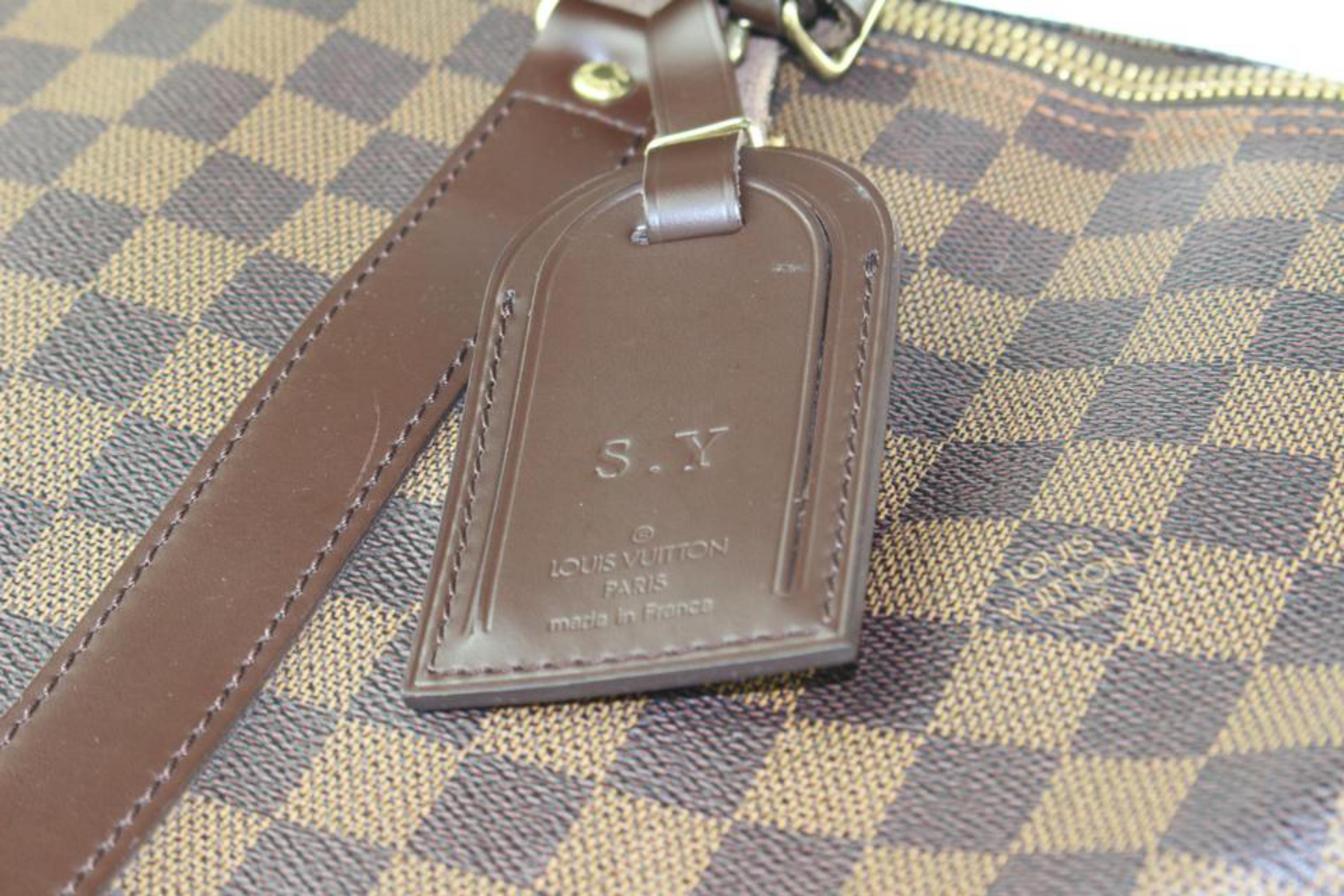 Louis Vuitton Damier Ebene Keepall 50 Duffle bag 4lv1123 For Sale 6