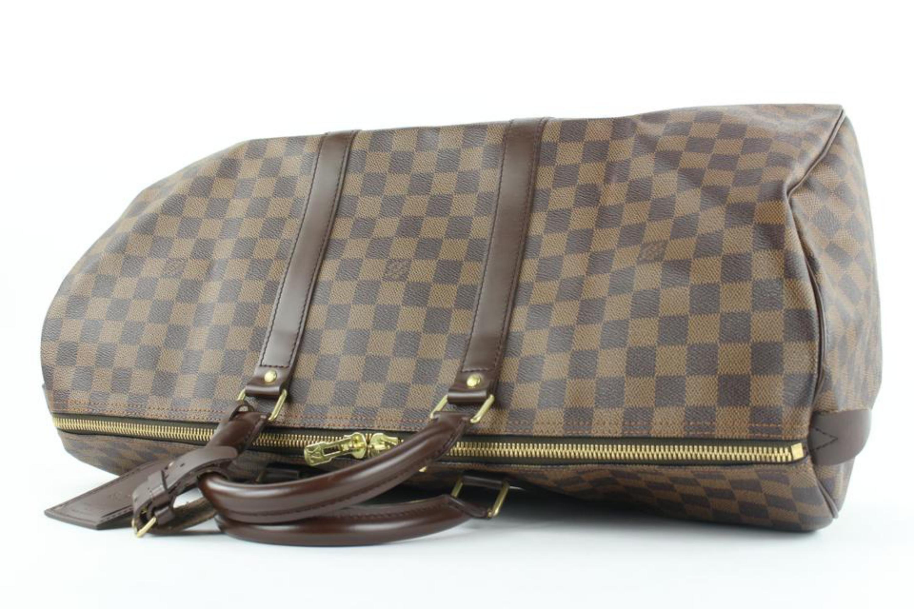 Women's Louis Vuitton Damier Ebene Keepall 50 Duffle bag 4lv1123 For Sale