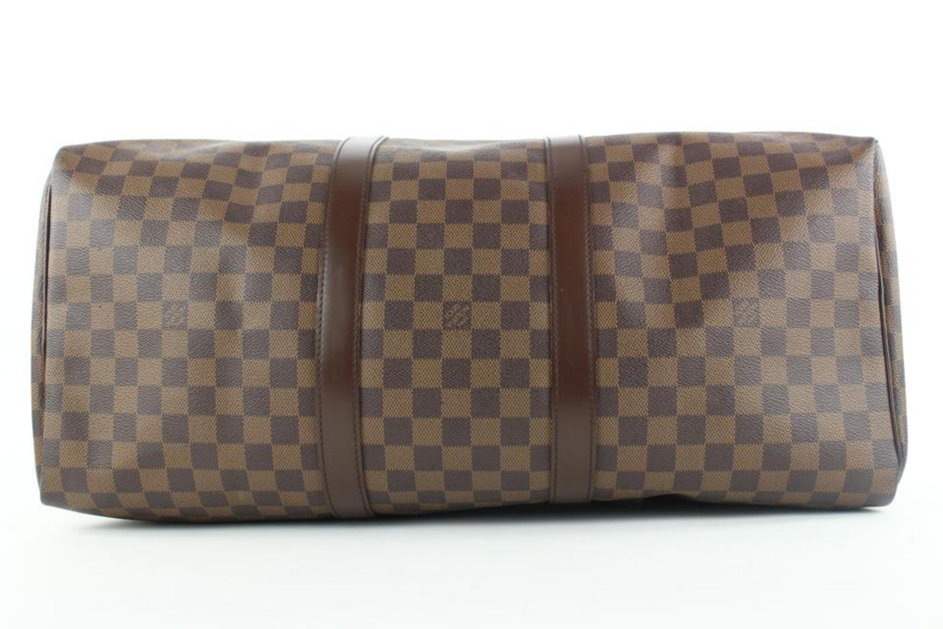 Louis Vuitton Damier Ebene Keepall 50 Duffle bag 4lv1123 For Sale 2