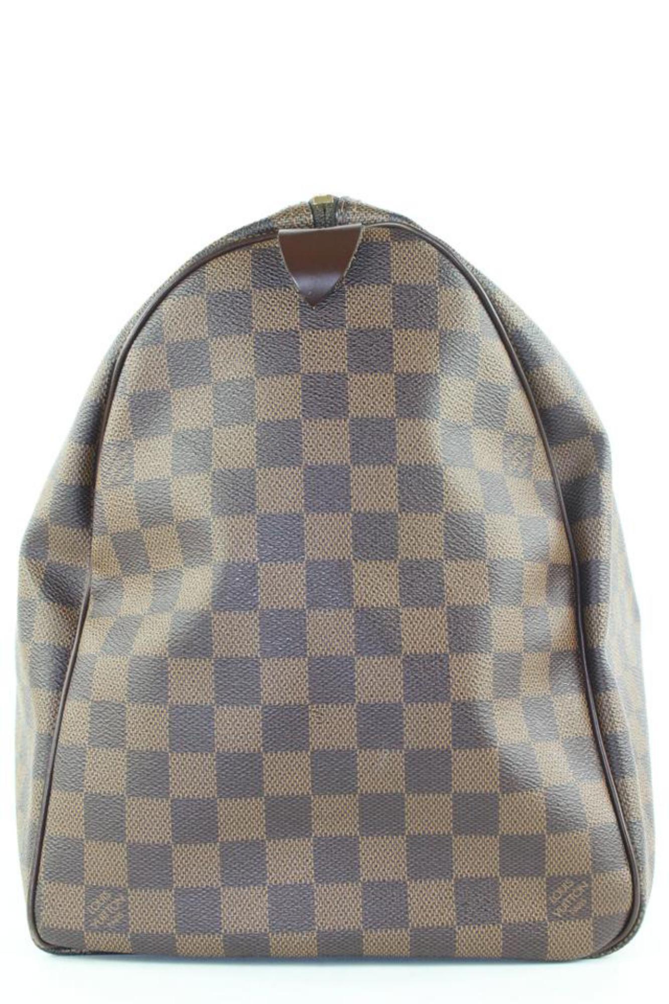 Louis Vuitton - Sac Keepall 50 en damier ébène 4lv1123 en vente 4