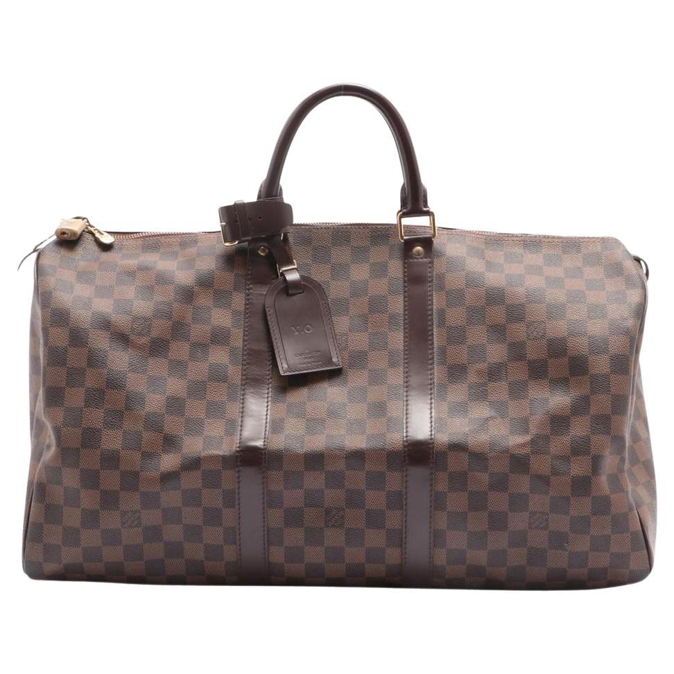Louis Vuitton Damier Ebene Keepall 50 Duffle Bag 4LV712