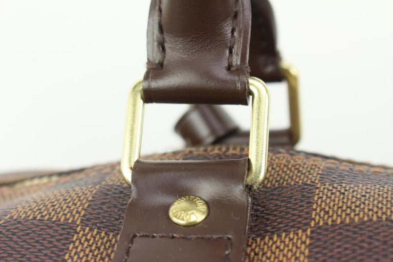 Louis Vuitton Damier Ebene Keepall 50 Boston Duffle Bag 78lz422s For Sale  at 1stDibs  lv damier travel bag, louis vuitton checkered duffle bag, louis  vuitton damier duffle