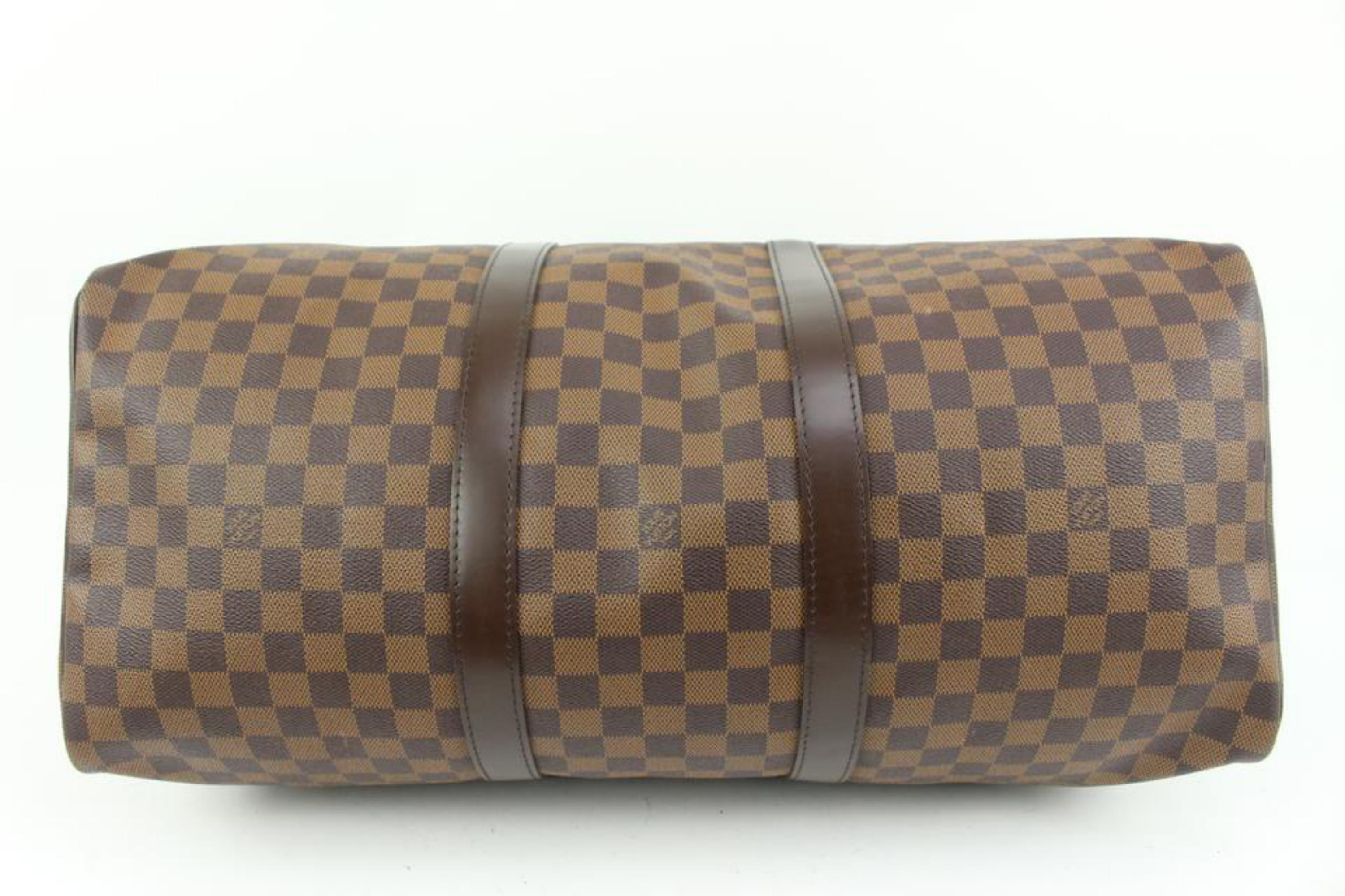 Women's Louis Vuitton Damier Ebene Keepall 50 Duffle Bag 6lz425s For Sale