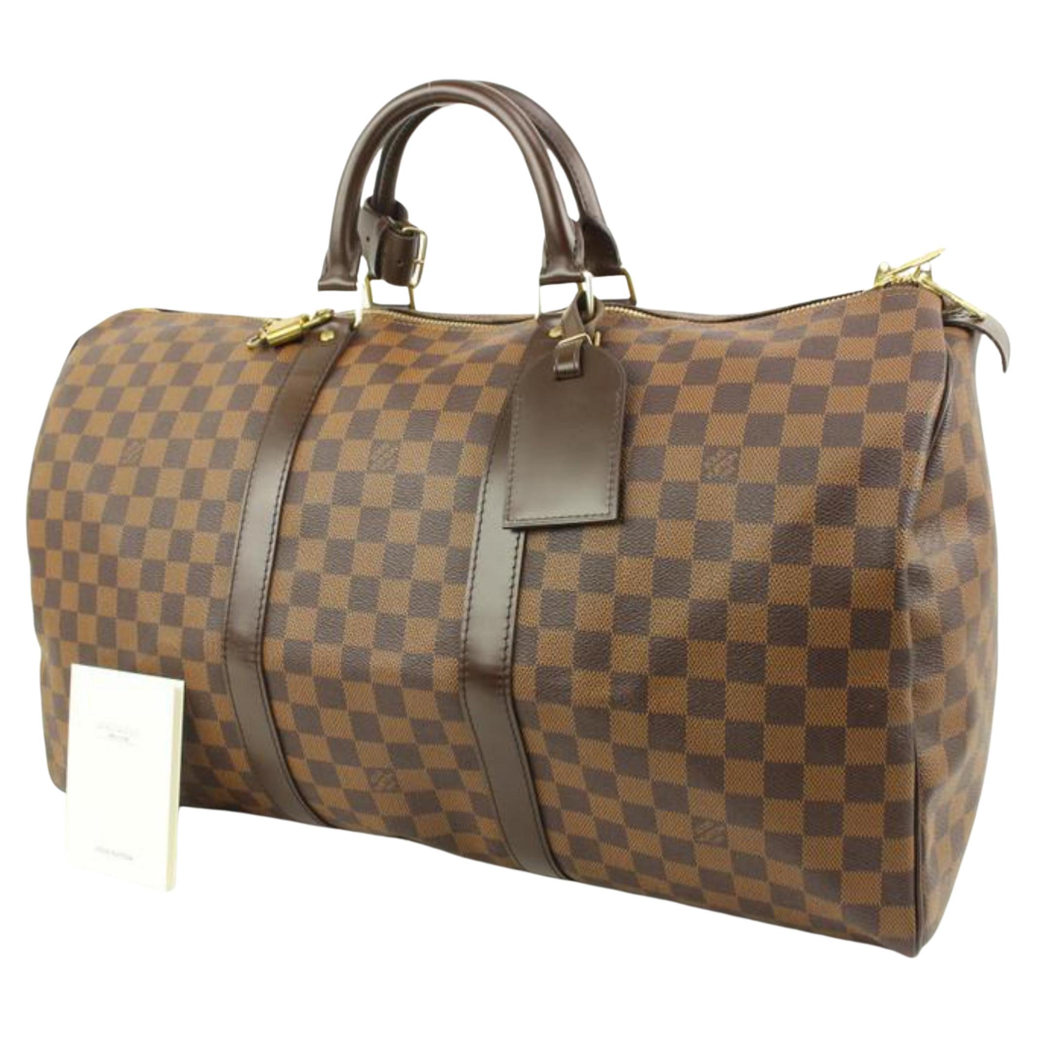 Louis Vuitton Damier Ebene Keepall 50 Duffle Bag 6lz425s For Sale at 1stDibs