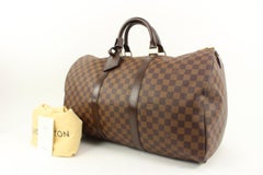 Louis Vuitton Damier Ebene Keepall 50 Duffle bag 82lv39s