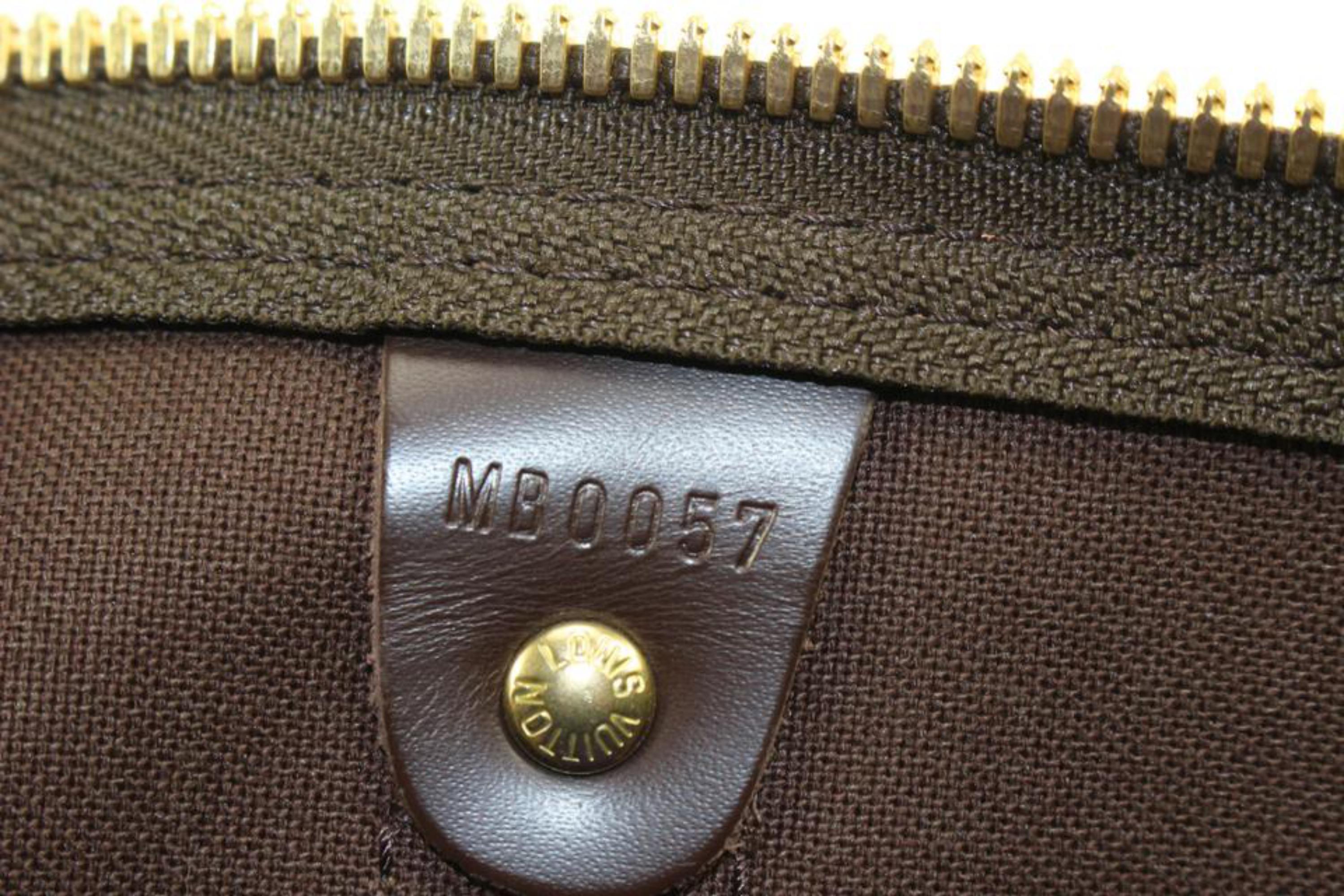 Marron Louis Vuitton - Sac Keepall 50 en damier ébène 82lv39s en vente