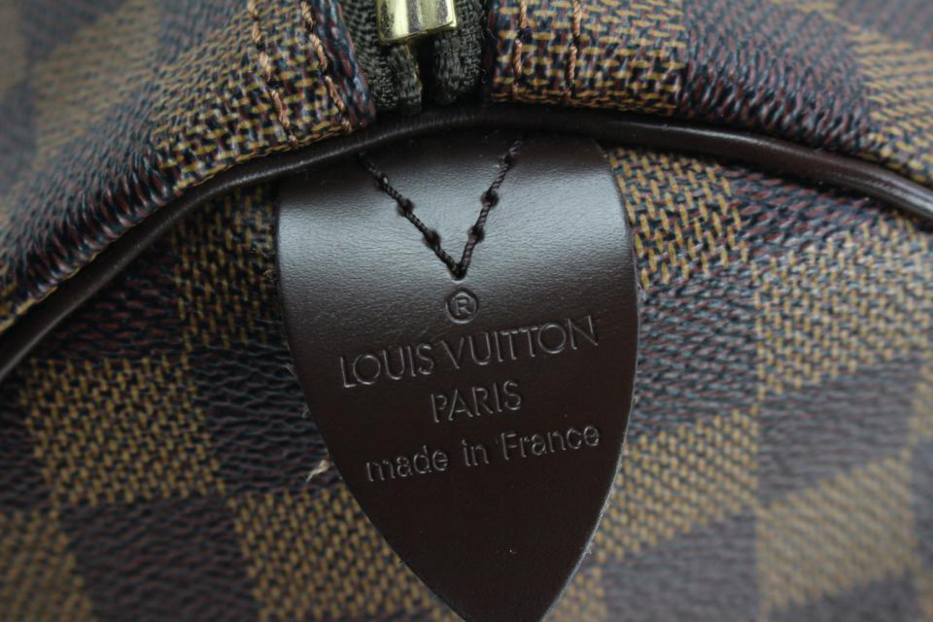 Louis Vuitton - Sac Keepall 50 en damier ébène 82lv39s Pour femmes en vente