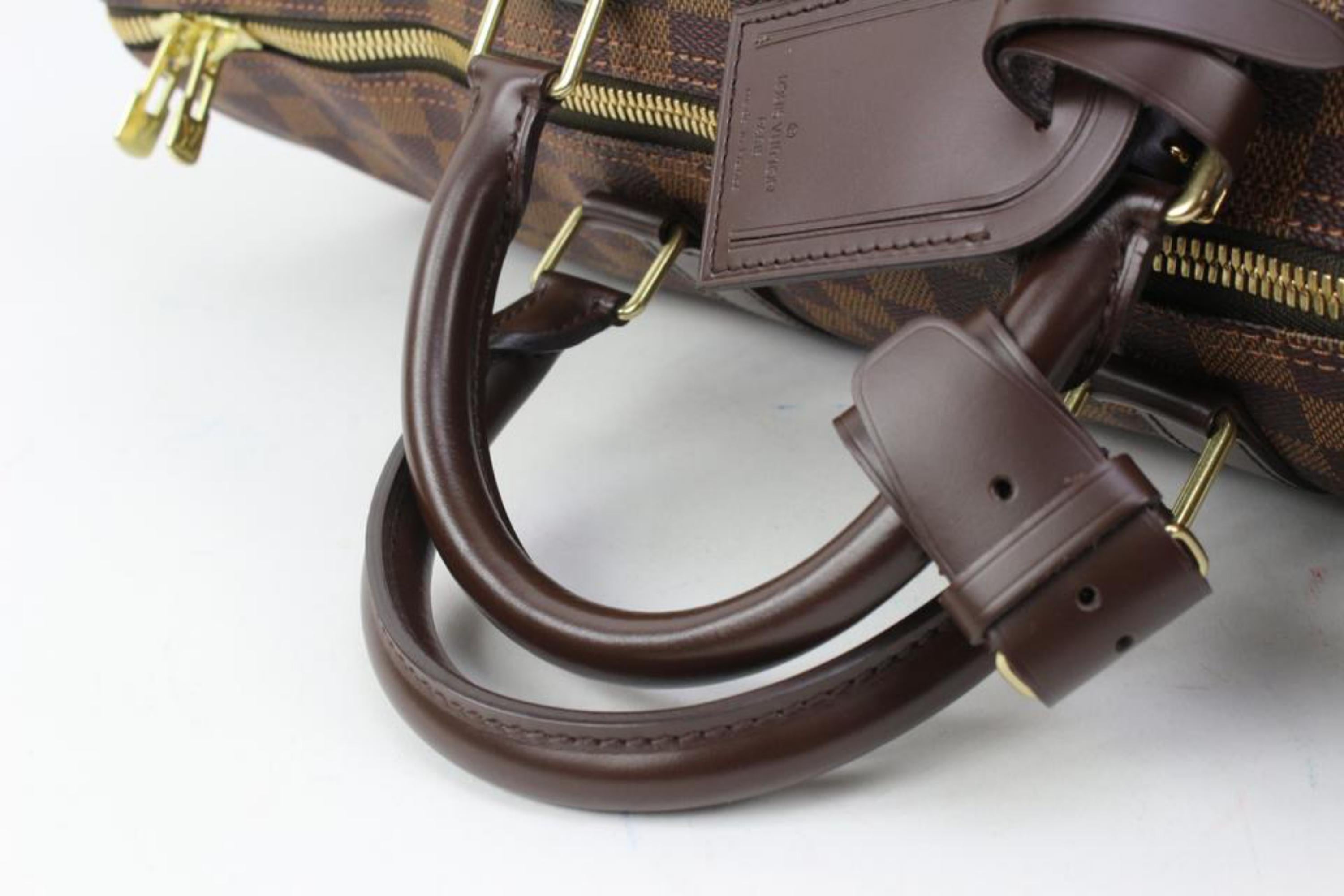 Brown Louis Vuitton Damier Ebene Keepall 50 Duffle bag 82lv39s For Sale