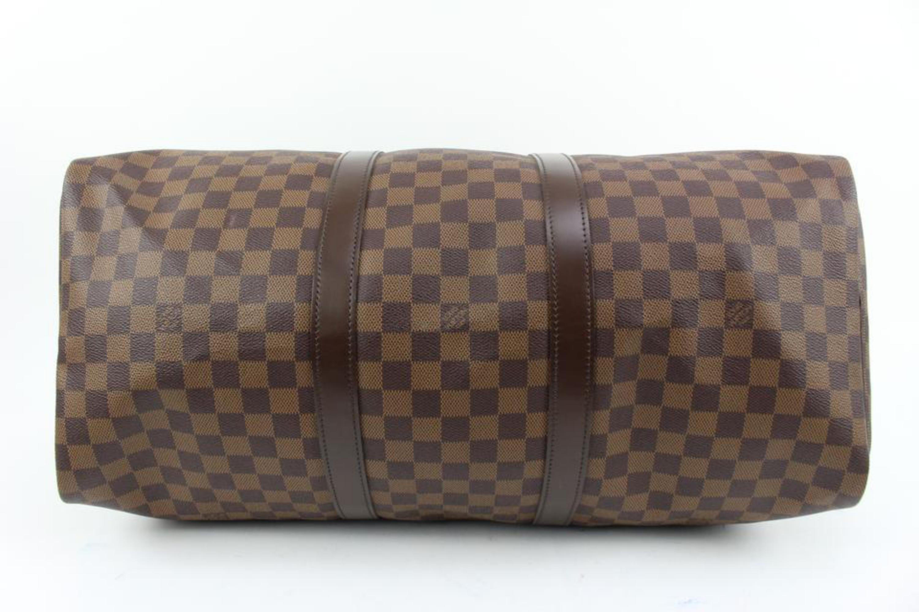 Louis Vuitton Damier Ebene Keepall 50 Duffle bag 82lv39s For Sale 1