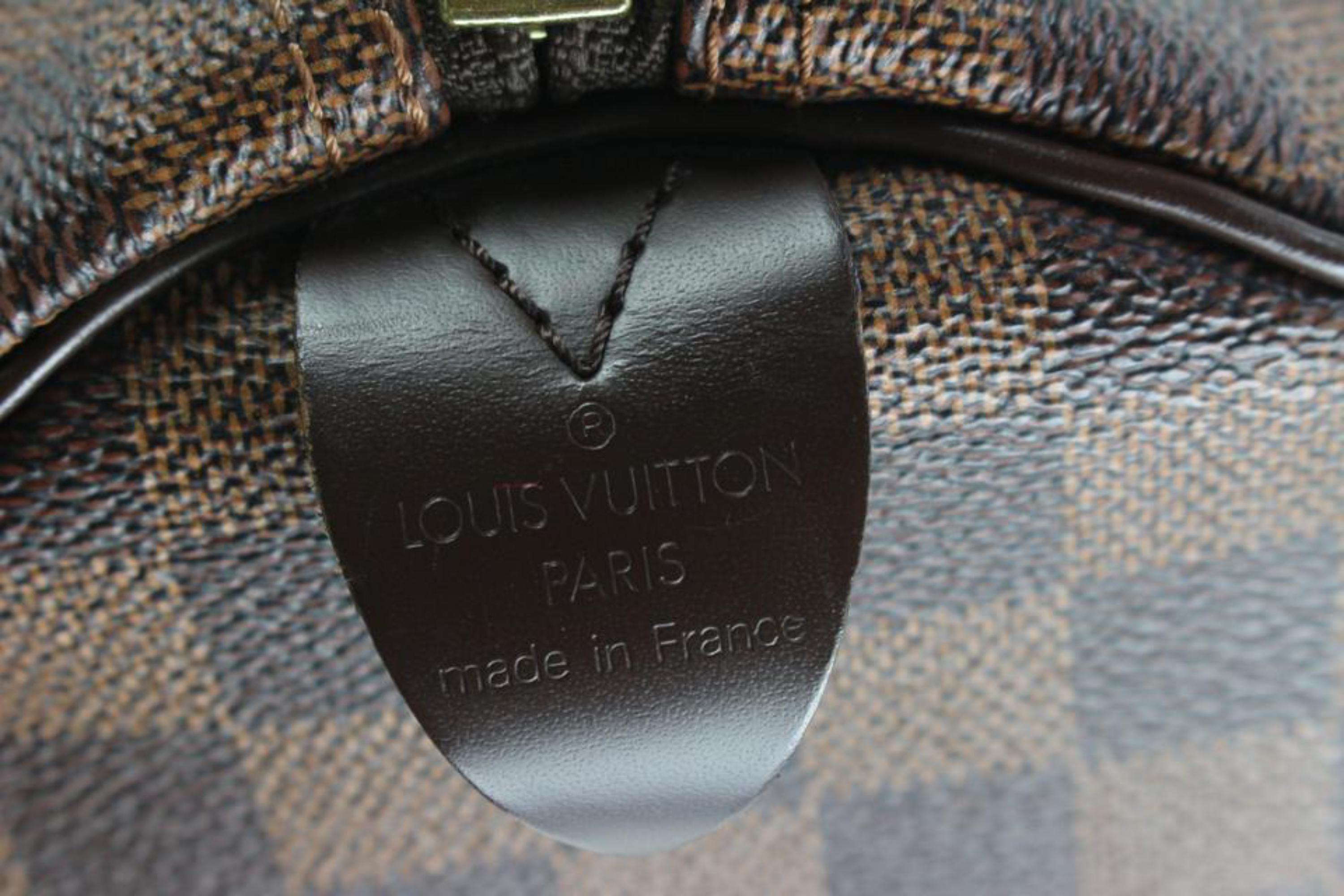 Louis Vuitton - Sac Keepall 50 damier ébène, prêt à être porté sur le vélo, 54lz429 en vente 5