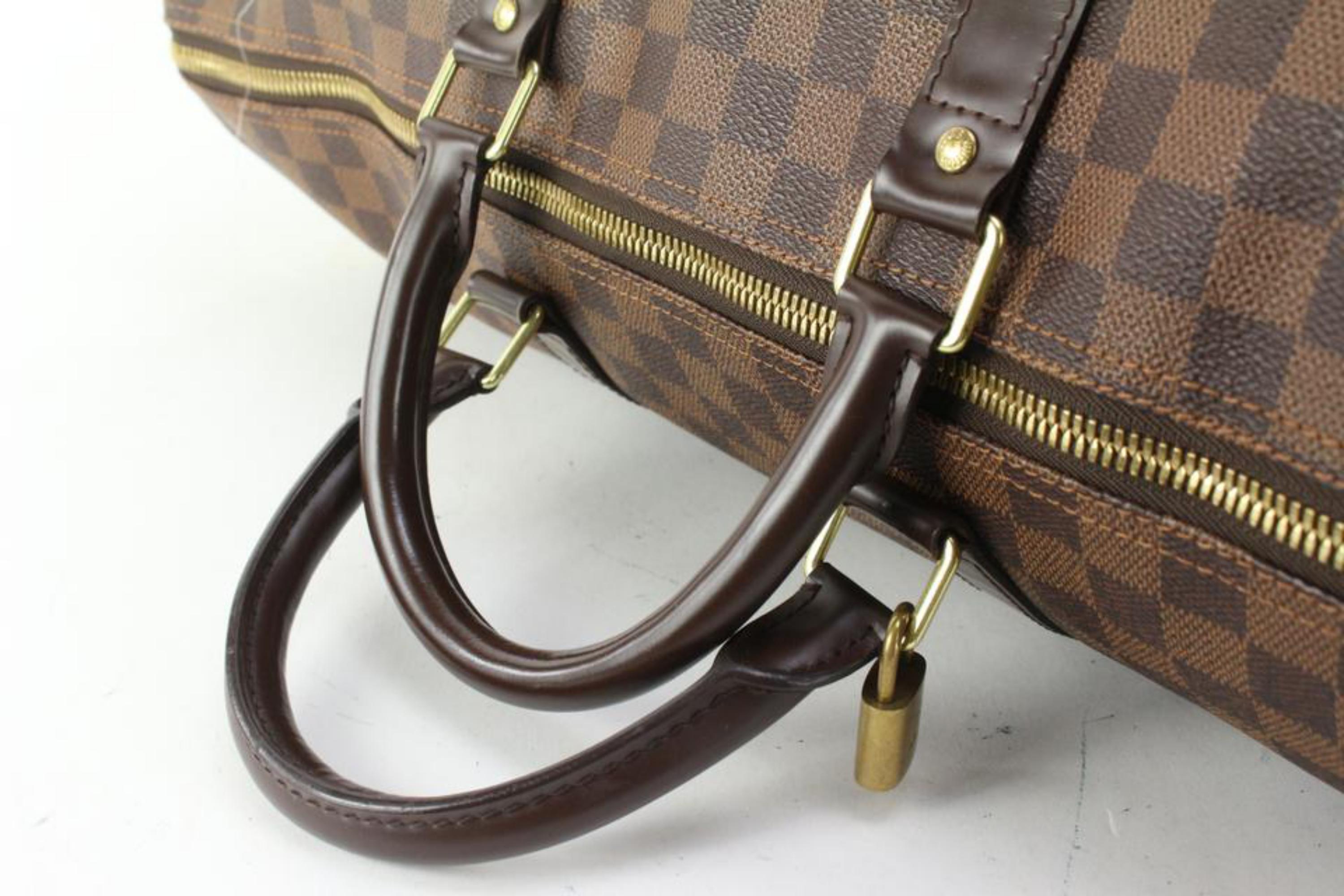 Louis Vuitton Damier Ebene Keepall 50 Duffle Bag Upcycle Ready 54lz429s For Sale 7