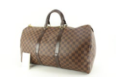 Louis Vuitton Damier Ebene Keepall 50 Duffle Bag Upcycle Ready 54lz429s