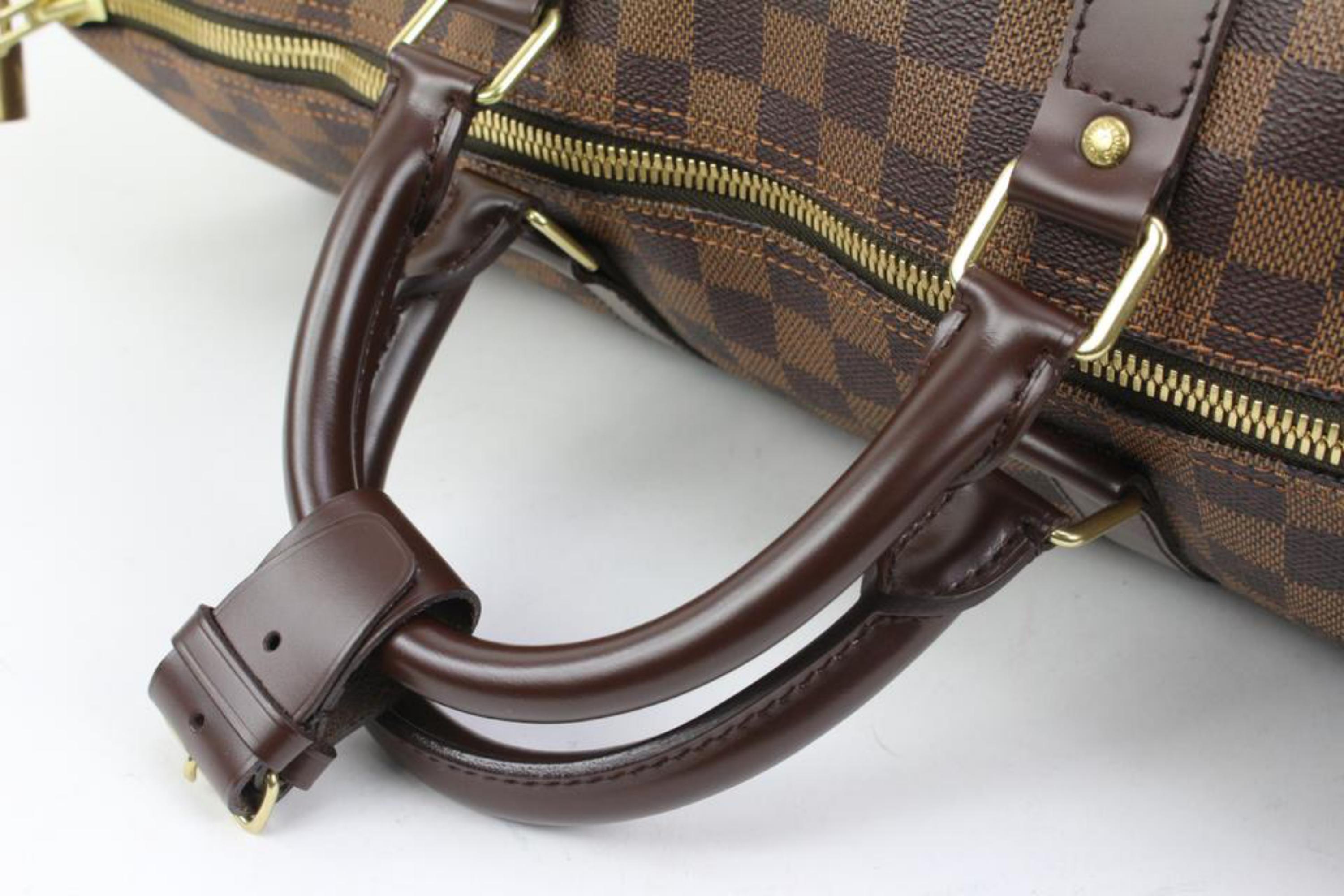 Louis Vuitton Damier Ebene Keepall 50 Duffle Travel Bag 41lk75 For Sale 1