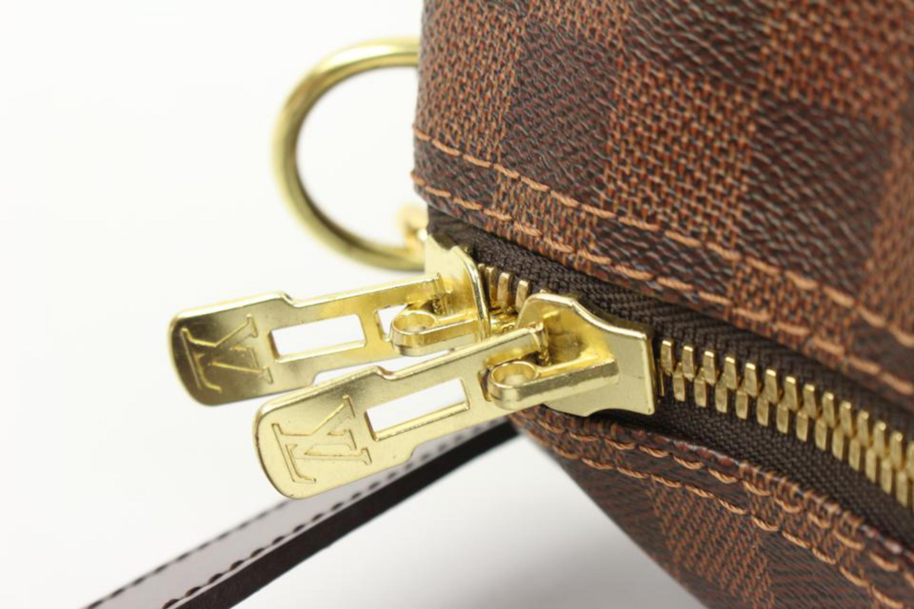 Women's Louis Vuitton Damier Ebene Keepall Bandouliere 45 Duffle Bag with Strap 63lv315s