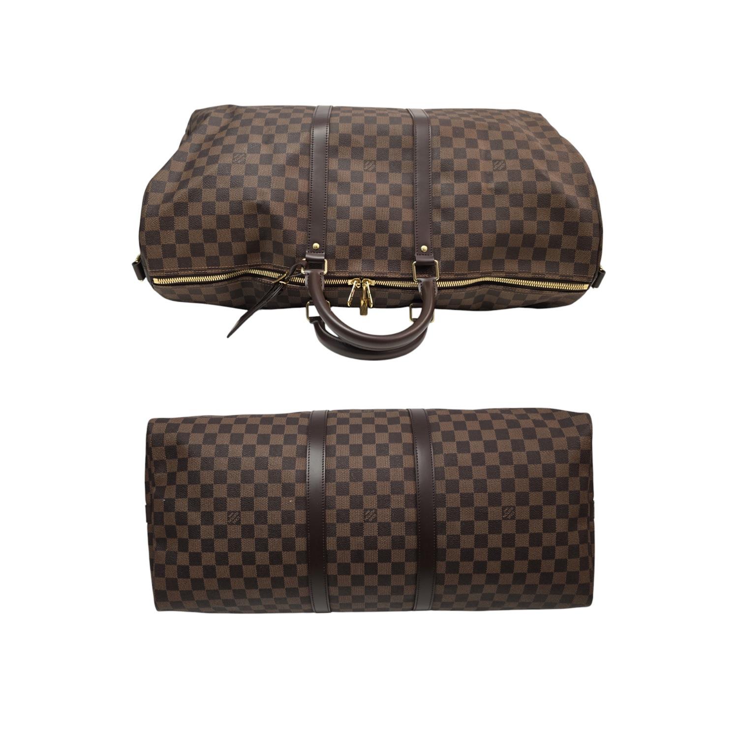 Women's or Men's Louis Vuitton Damier Ebene Keepall Bandoulière 55 Duffel