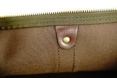 Louis Vuitton Damier Ebene Keepall Bandouliere 55 Duffle Bag with Strap 1lvlm311