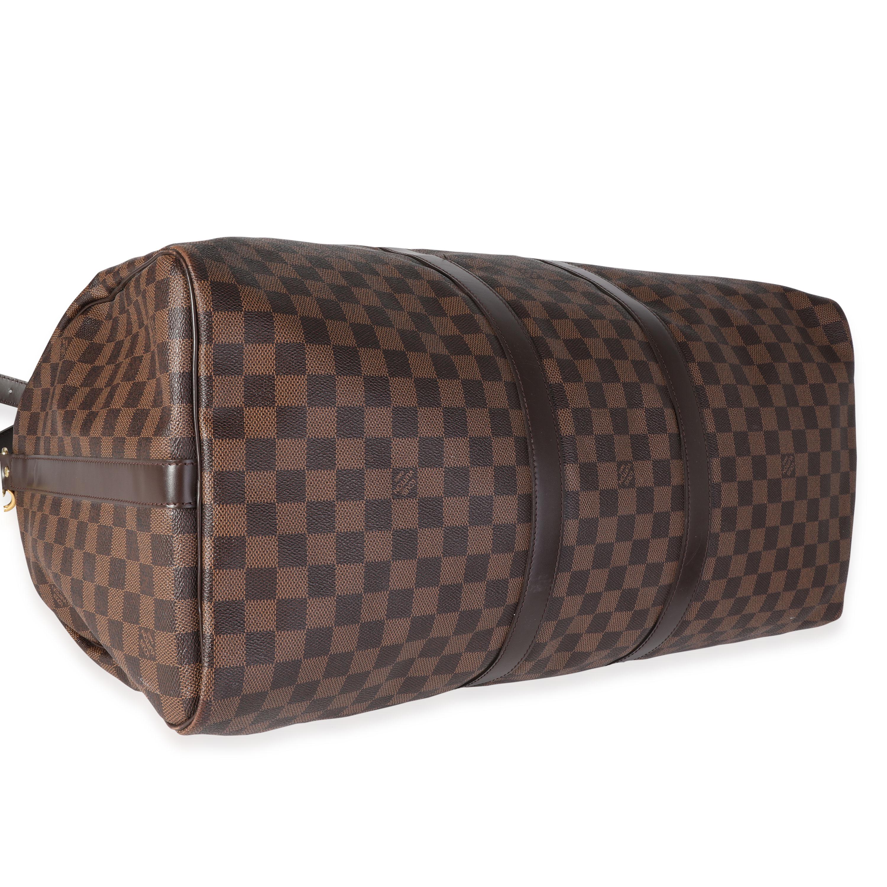 Brown Louis Vuitton Damier Ebene Keepall Bandoulière 55