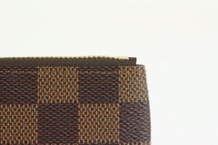 Louis Vuitton Damier Ebene Key Pouch Pochette Cles Keychain Card Coin Case 1130l