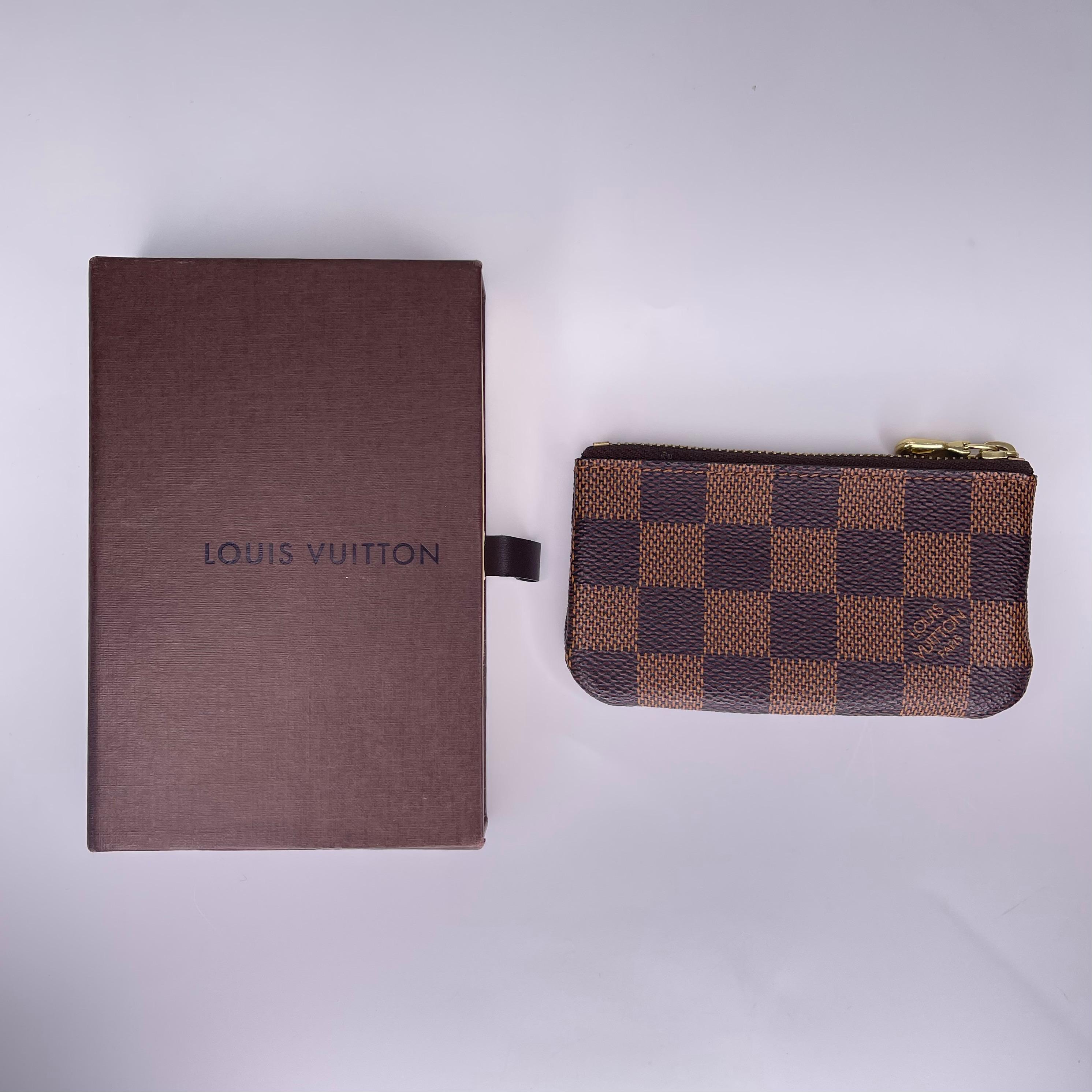 Women's or Men's Louis Vuitton Damier Ebene Keychain Pochette ID Cardholder 