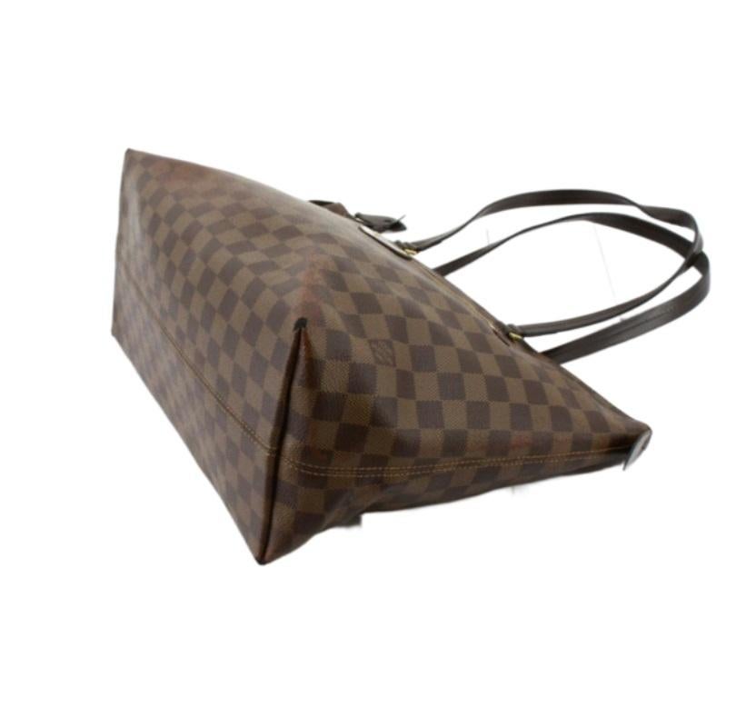 Louis Vuitton Damier Ebene Leather Lena MM Bag In Good Condition In Irvine, CA