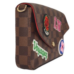 Louis Vuitton Damier Ebene Limited Edition World Tour Pochette Félicie GM, 2018.