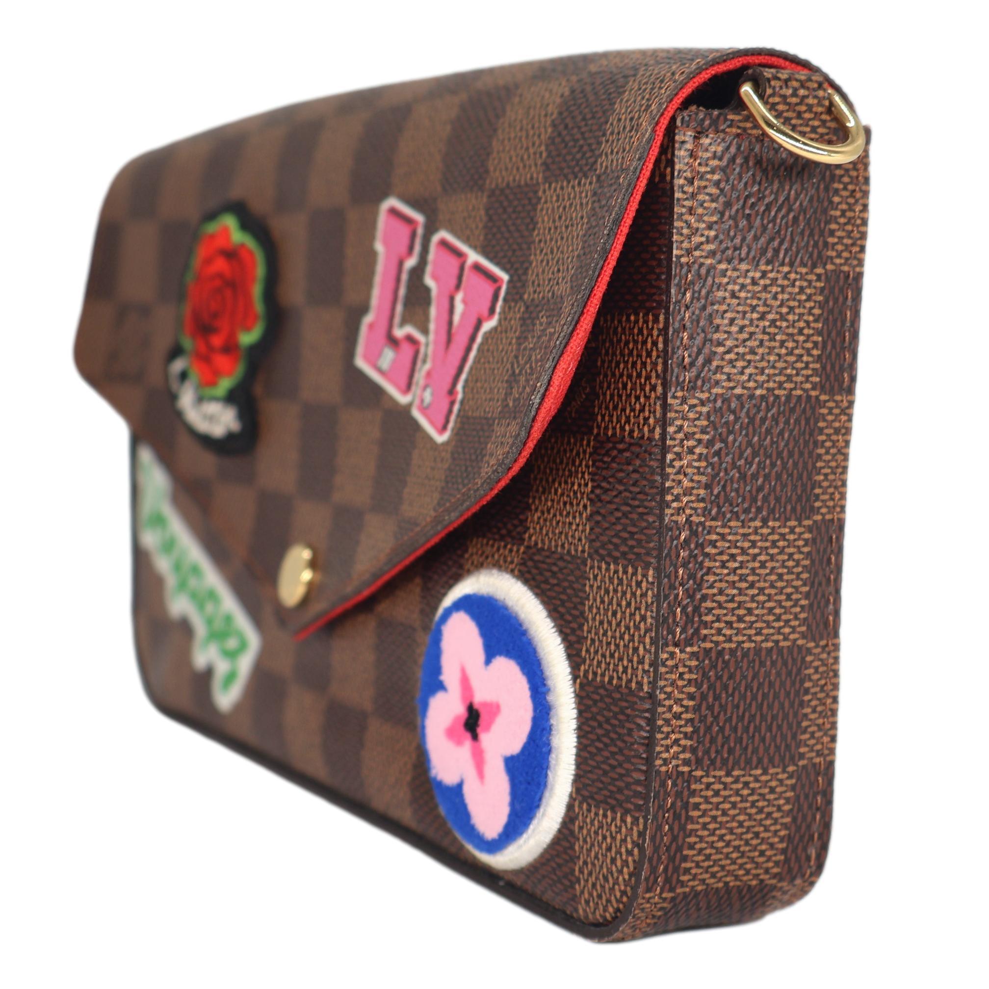 Women's or Men's Louis Vuitton Damier Ebene Limited Edition World Tour Pochette Félicie GM, 2018.