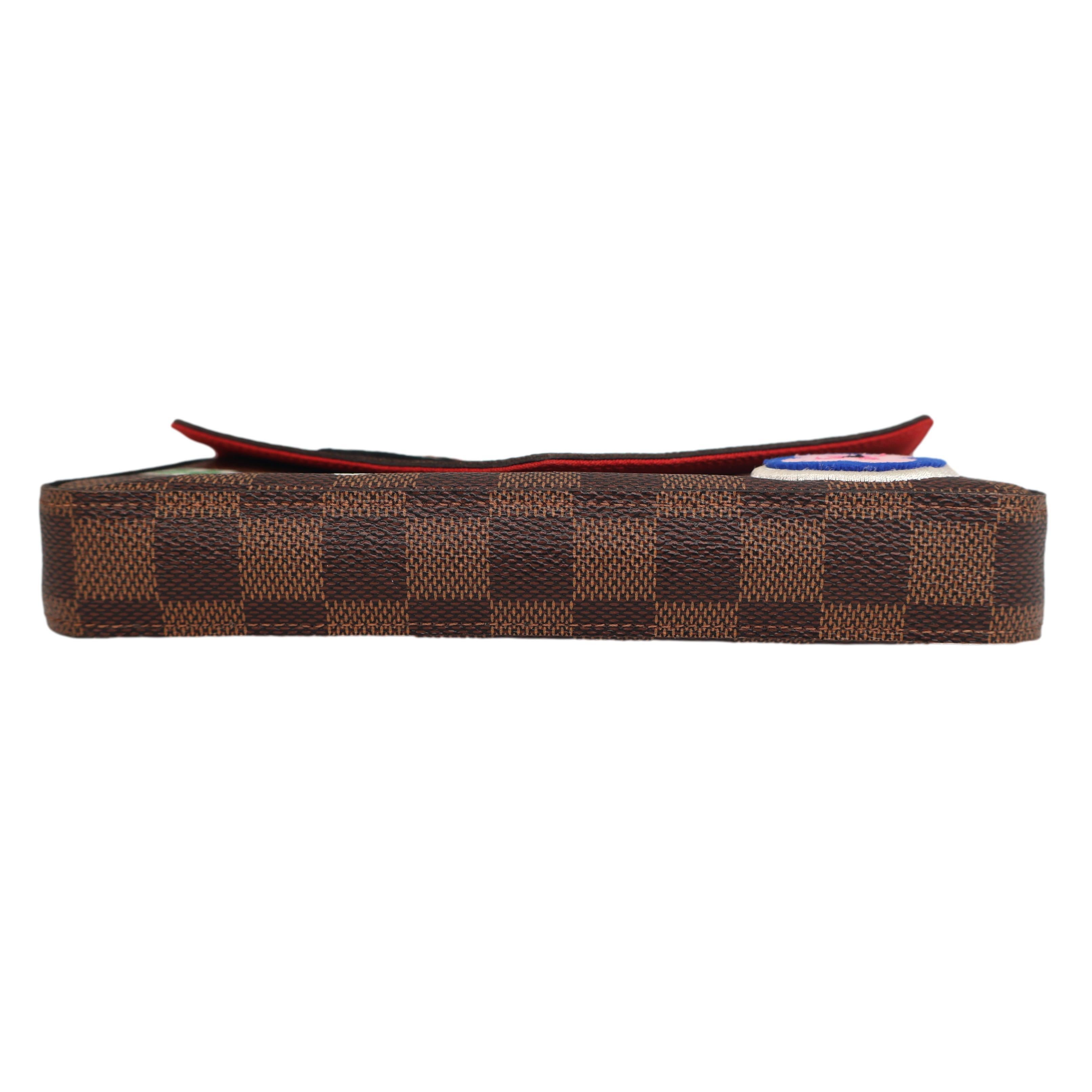 Louis Vuitton Damier Ebene Limited Edition World Tour Pochette Félicie GM, 2018. 2