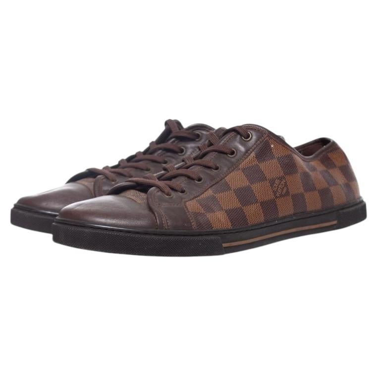 Louis Vuitton, Zapatillas bajas de lona Damier ebene en venta