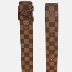 Louis Vuitton Damier Ebene LV Initiales Belt 95CM