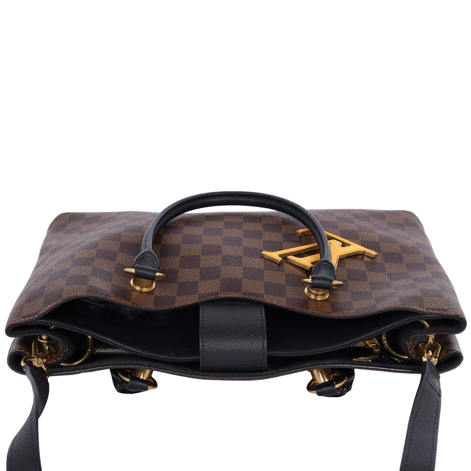 Louis Vuitton Damier Ebene LV Riverside Shoulder Bag Black For Sale 7